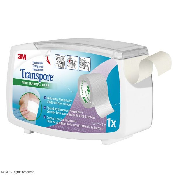 3M Transpore Fixierpflaster transparent, 2