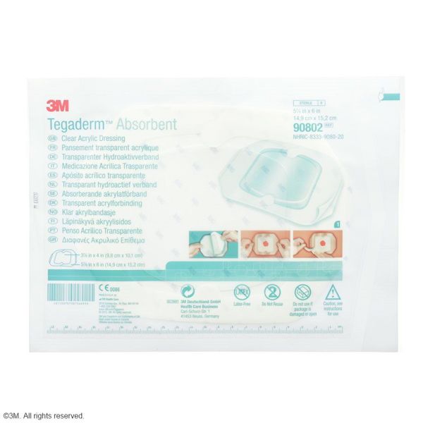 3M Tegaderm Absorbent Acrylverband quadratisch