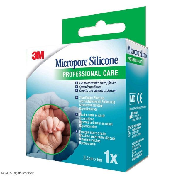 3M Micropore Silicone Silikonpflaster blau 2