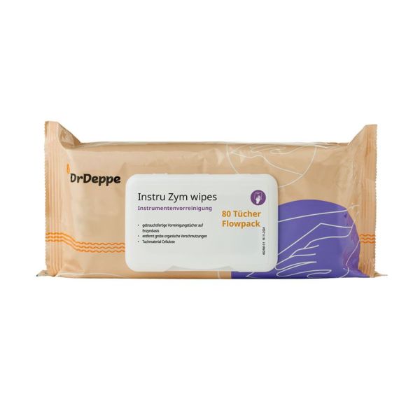 Instru Zym Wipes (80 Tücher), Flow- pack