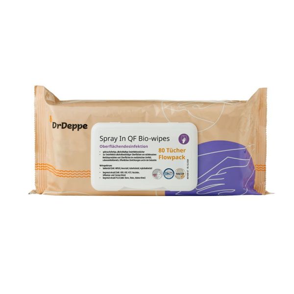 Spray In QF Bio-wipes (80 Tücher) Flow- pack