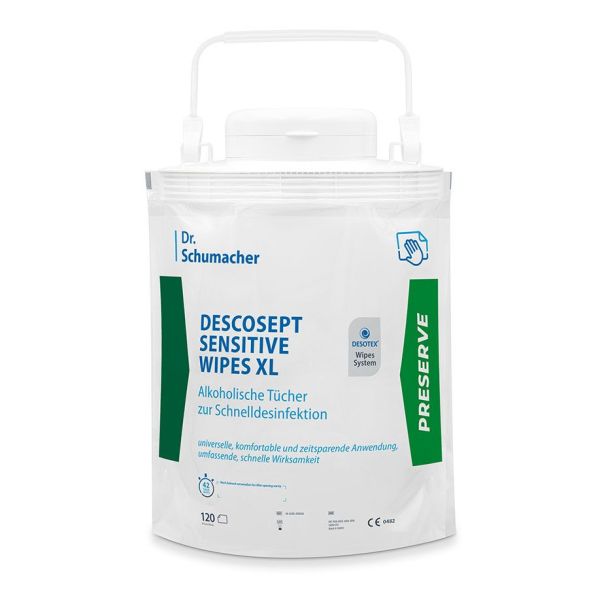 Descosept Sensitive Wipes XL Desinfektionstücher (120 Tücher)