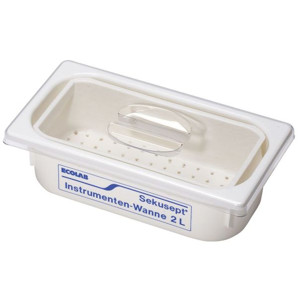 Sekusept Instrumenten-Wanne 2 L kpl. mit Siebeinsatz und Deckel