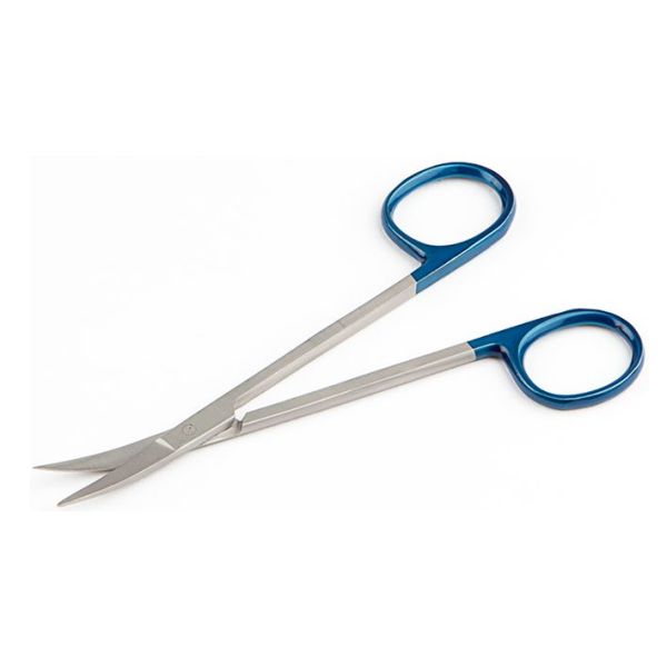 Iris- und Fadenscheren gebogen, 13 cm, spitz/spitz
