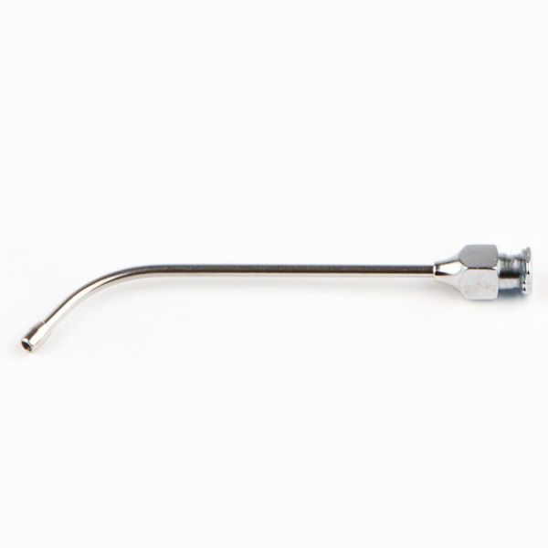 Einmal-Knopfkanülen gebogen, 8 cm