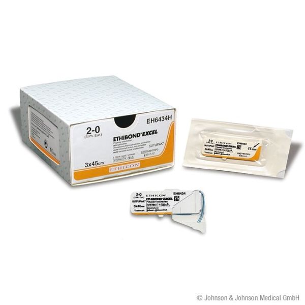 ETHIBOND EXCEL 2/0=3 grün geflochten Nahtmaterial Fadenlänge 3 x 45cm(36Stck)