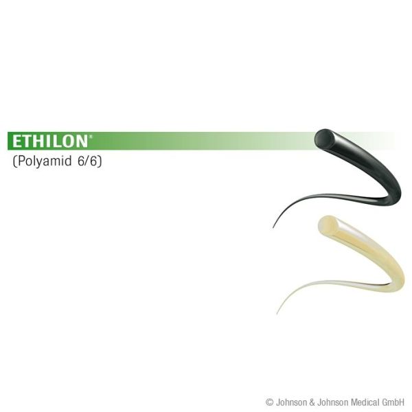 ETHILON FS1 2/0=3 schwarz monofil Nahtmaterial Fadenlänge 45 cm (36 Stck.)