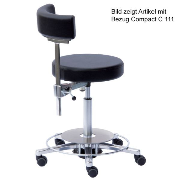 Arbeitsstuhl mit Rückenlehne, Höhenverstellung 54 - 74 cm