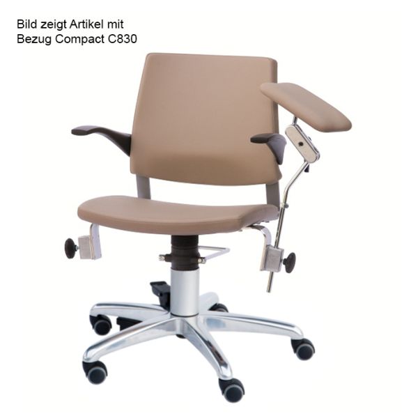 Blutentnahmestuhl Serie 22, mit Rollen und beweglicher Rückenlehne