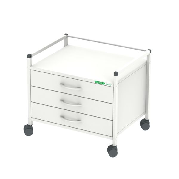 Unterfahrwagen 08/16, 518 mm hoch, mit 3 Schubladen