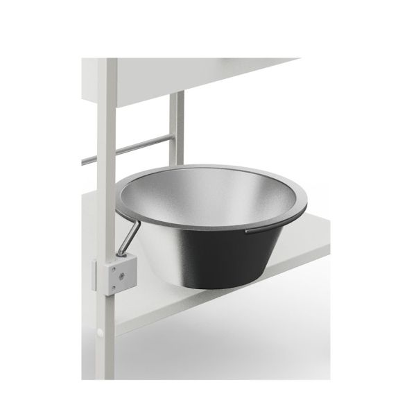 Abwurfschale Ø 320 mm aus Edelstahl für Vielzweckwagen Variocar und 08/16