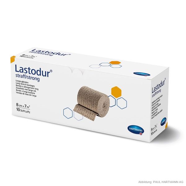 Lastodur straff/strong Langzugbinden 7 m x 8 cm (10 Stck.)