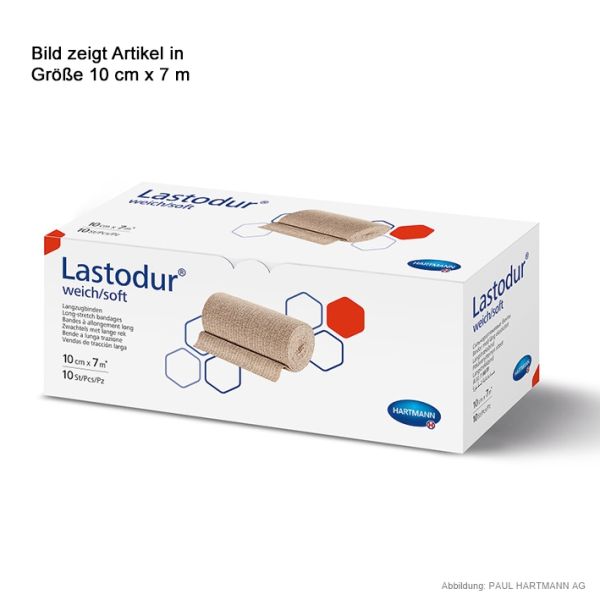 Lastodur weich/soft Langzugbinden 7 m x 6 cm (10 Stck.)
