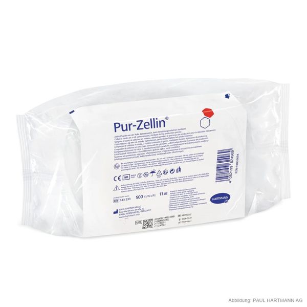 Pur-Zellin keimreduziert,  4 x 5 cm, Zellstofftupfer (1 Rl. à 500 Stck.)