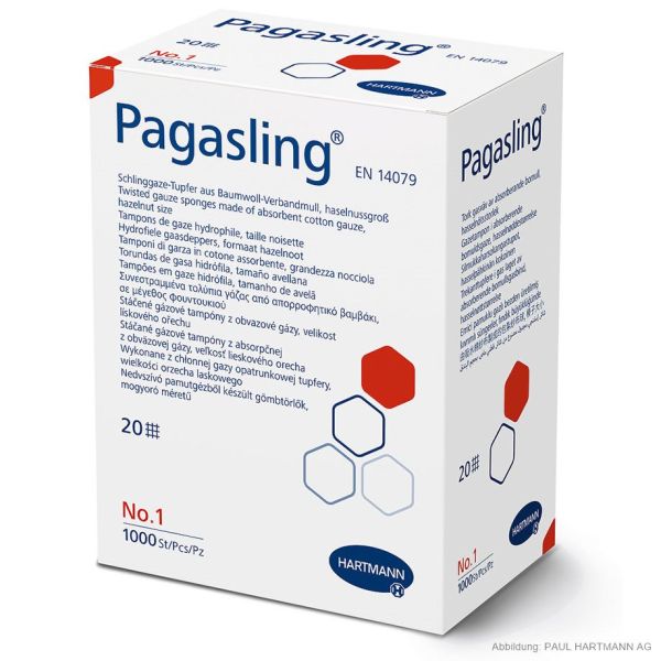 Pagasling Schlinggazetupfer unsteril Gr. 1