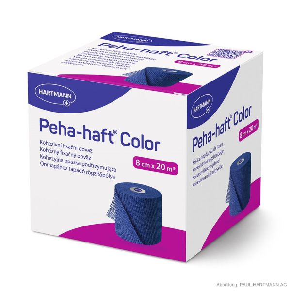 Peha-haft Color blau Fixierbinde 20 m x 8 cm einzeln verpackt