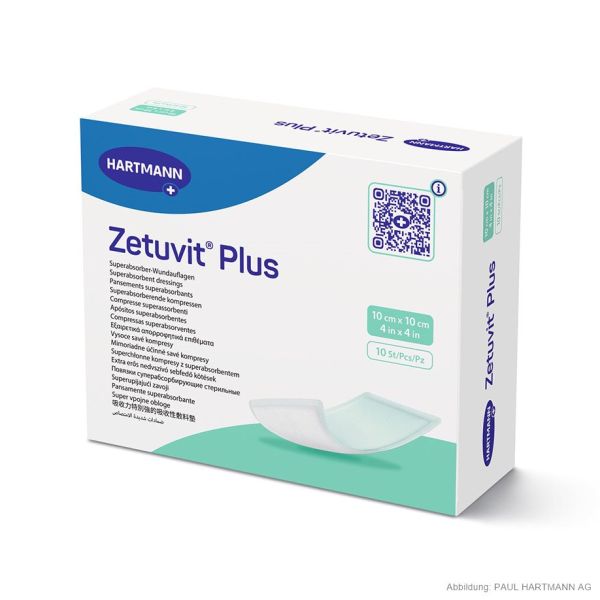 Zetuvit Plus Saugkompressen steril 10 x 10 cm (10 Stck.)