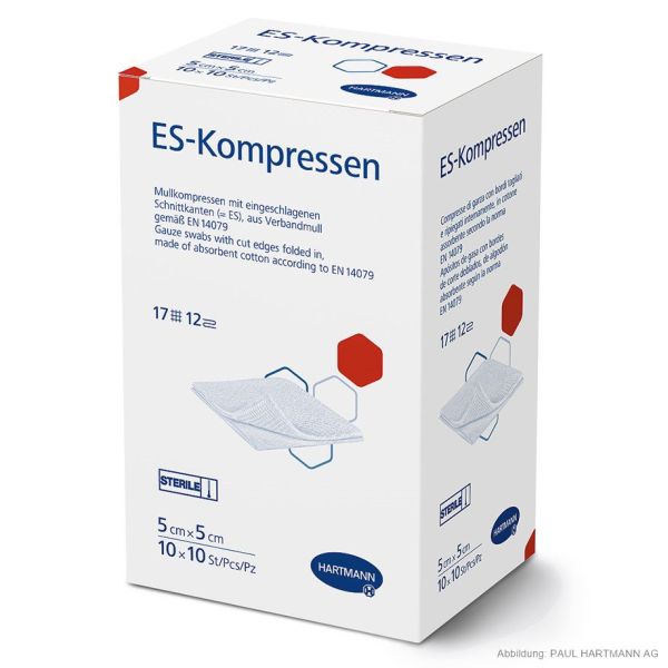 ES-Kompressen steril 12-fach 5 x 5 cm (10 x 10 Stck.)