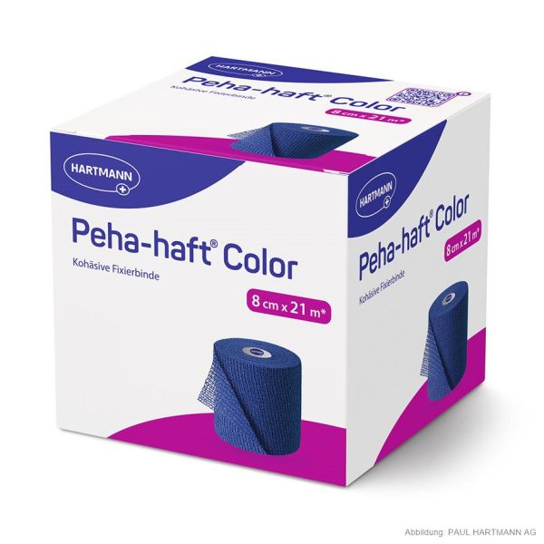 Peha-haft Color blau Fixierbinde 21 m x 8 cm einzeln verpackt