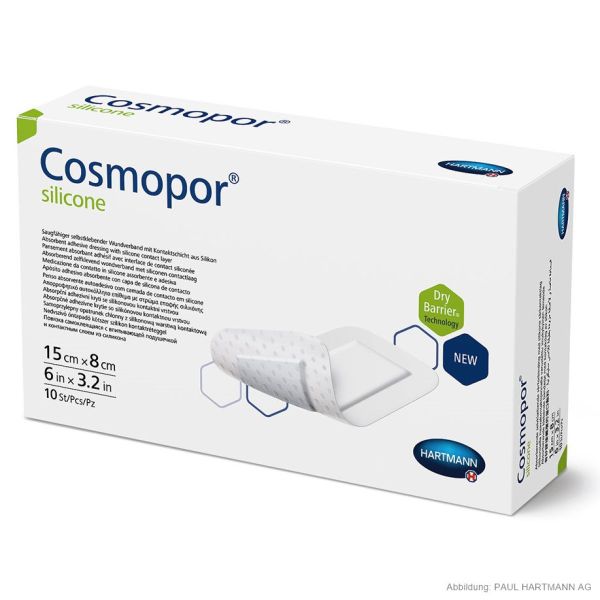 Cosmopor silicone Wundverband steril 15 x 8 cm (10 Stck.)