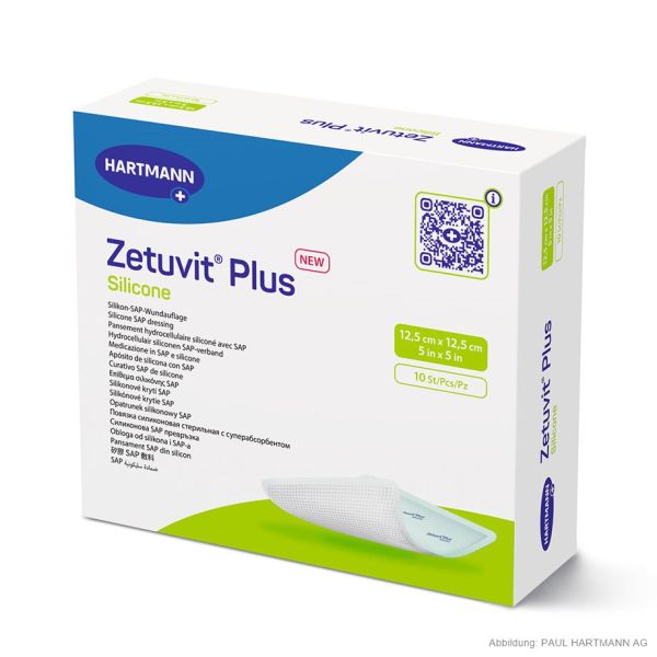 Zetuvit Plus Silicone Saugkompressen steril 12