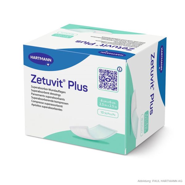 Zetuvit Plus Saugkompressen steril 6 x 6 cm (10 Stck.)