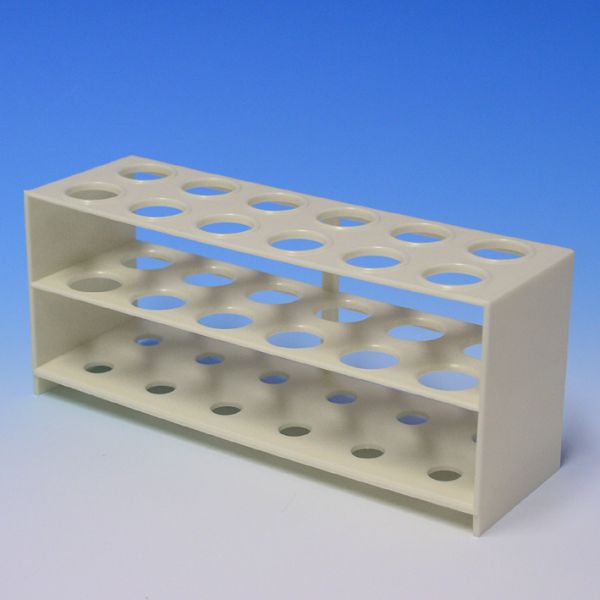 Reagenzglasgestell aus Polystyrol für 12 Gläser bis 20 mm Ø