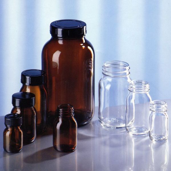 Weithalsglas 1000 ml, GL 68, Klarglas mit Gewinde und Schraubverschluss