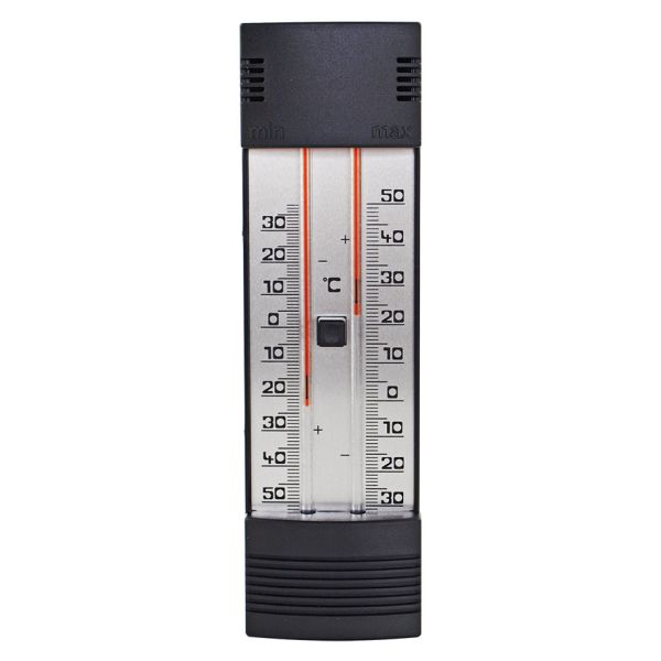 Maxima-Minima-Thermometer mit Drucktasten-Magnet