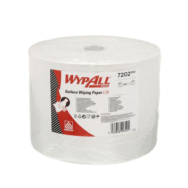 WYPALL Papierwischtücher Großrolle L 10, weiß