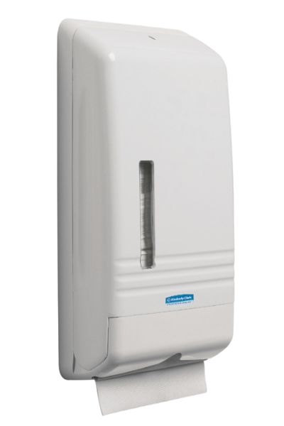 Aquarius Slimfold Handtuchspender, weiß mit Sichtfenster