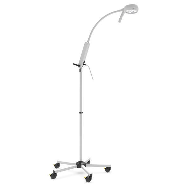 LED-Untersuchungsleuchte Touchless"" mit Flexarm auf Standrohr mit Rollfuß