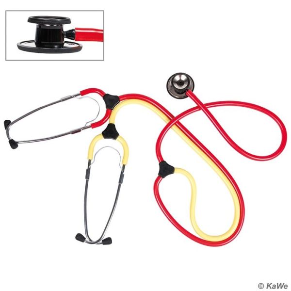 Schwestern-Lehr-Stethoskop Duo, rot-gelb