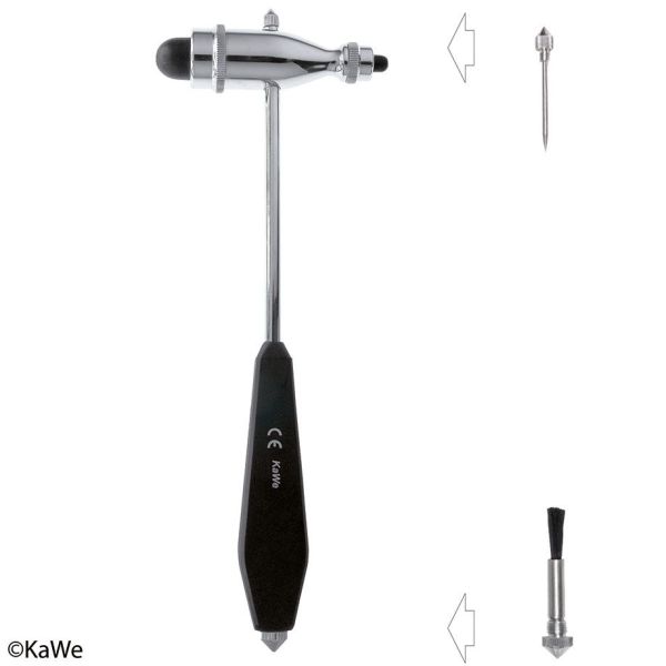 Reflexhammer nach Troemner, schwer mit schwarzem Kunststoffgriff