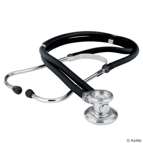 Doppelkopf-Stethoskop Typ Rapport, schwarz mit 55 cm Schlauch