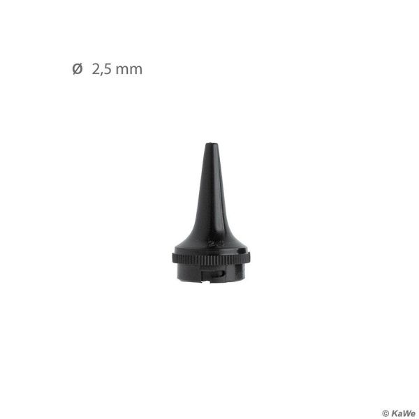 Dauer-Ohrtrichter schwarz, Ø 2,5 mm (3 Stck.)