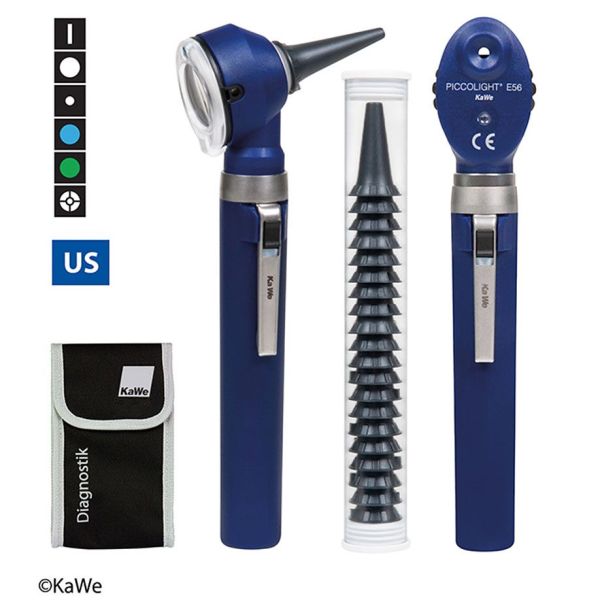 KaWe PICCOLIGHT F.O. LED/E56 LED Otoskop-/Ophthalmoskop-Set sky 2