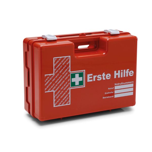 Erste-Hilfe-Koffer MAXI orange, Inhalt nach DIN 13157:2021-11