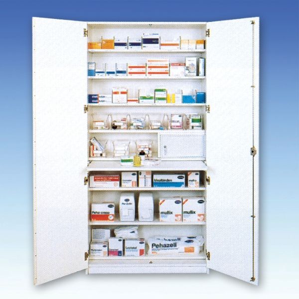 Aufbewahrungs- und Medikamentenschrank mit 2 Türen