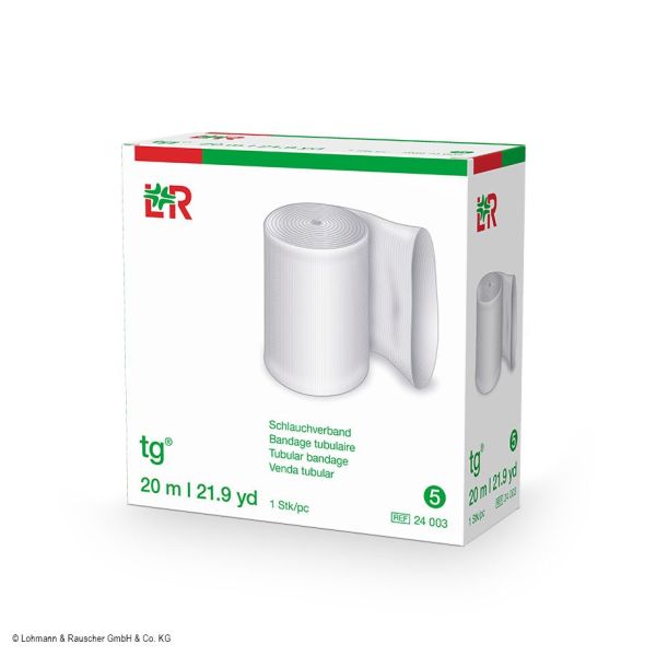tg-Schlauchverband, weiß, Gr. 5, 20 m x 5