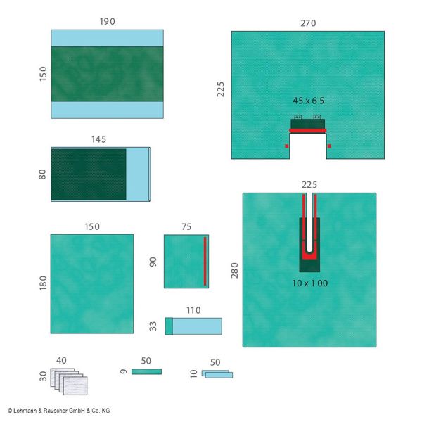 Raucodrape PRO Hüft-Set II, steril (8 Sets)