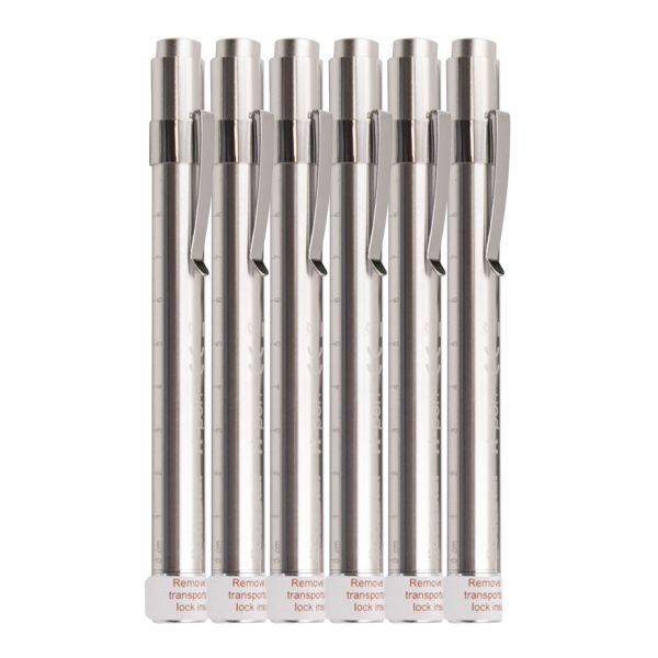 ri-pen Diagnostikleuchten, silber, LED 3 V (6 Stck.)