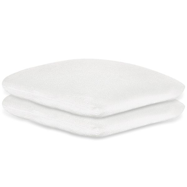 Kissenbezüge Frottee weiß, 40 x 40 cm, mit Reißverschluss (2 Stck.)