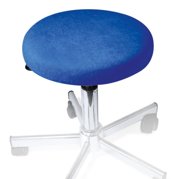 Hockerbezug Frottee royalblau für Hocker 40 bis 45 cm Ø