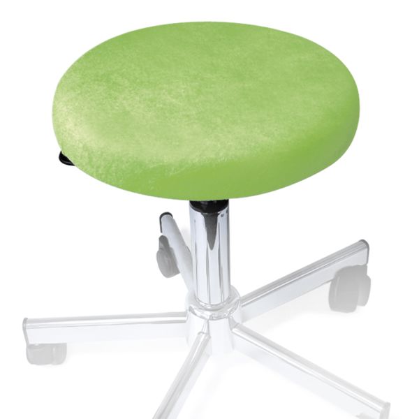 Hockerbezug Frottee apfelgrün für Hocker 40 bis 45 cm Ø