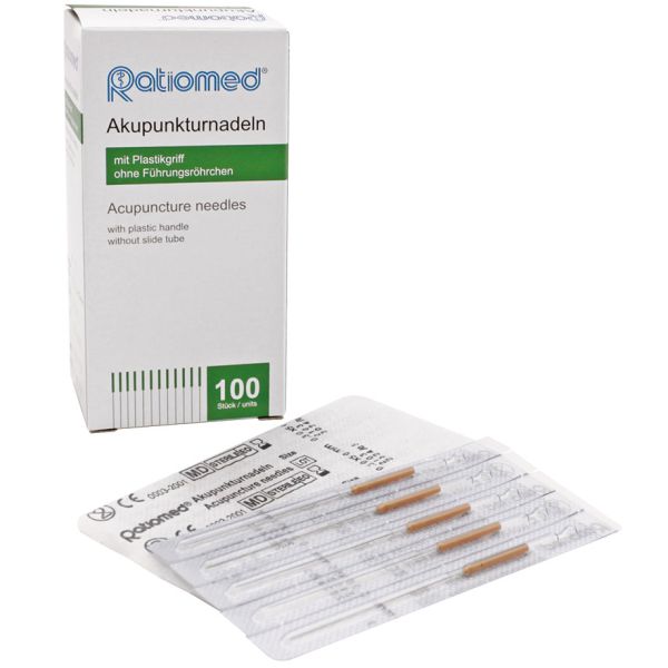 Akupunkturnadeln ratiomed 0,30 x 50 A3 mit Plastikgriff (100 Stck.)