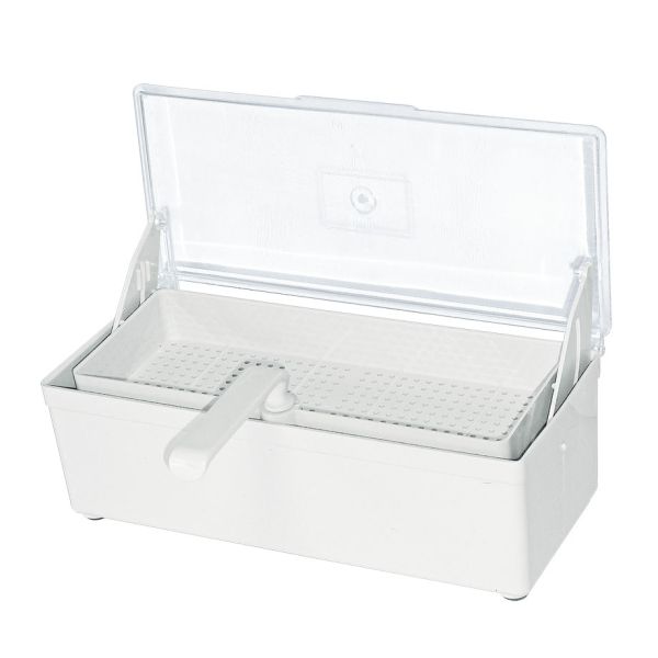 Desinfektionswanne 1 Ltr. mit Siebkorb und Klarsichtdeckel