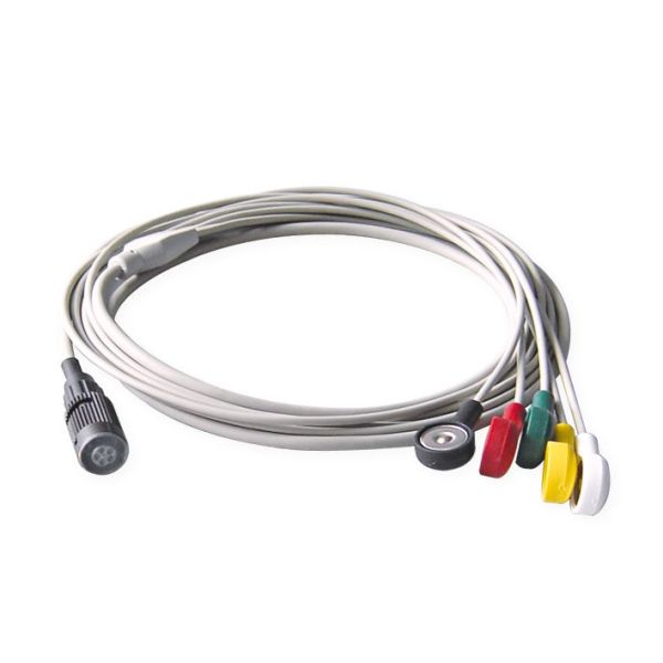 EKG-Komplettkabel mit Druckknopf für Customed Custoport 3. Generation