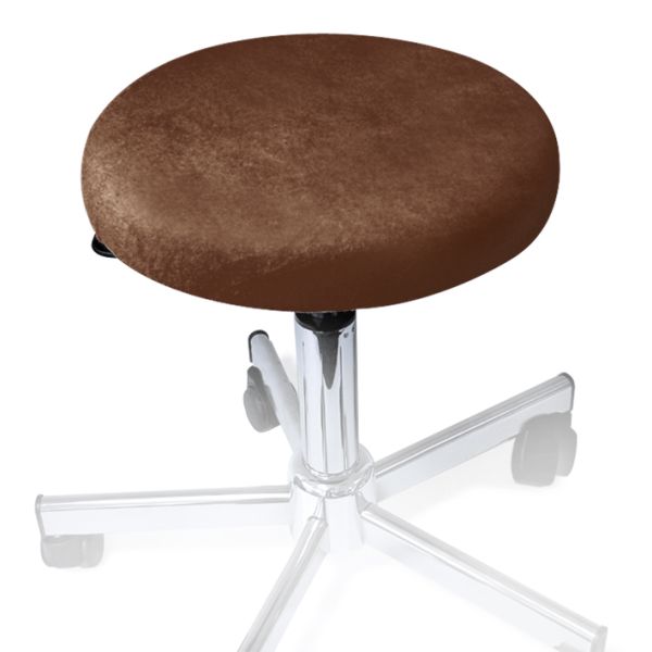 Hockerbezug Frottee nougat für Hocker 40 bis 45 cm Ø
