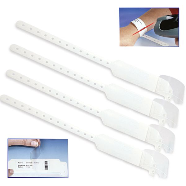 Namensbänder Erwachsene Sentry LabelBand weiß (500 Stck.)